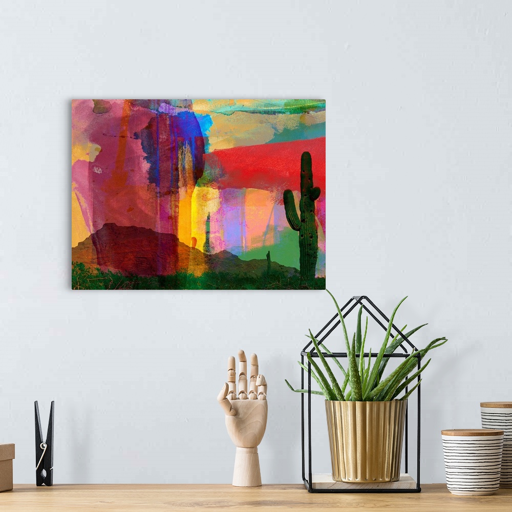 A bohemian room featuring Mesa Abstract