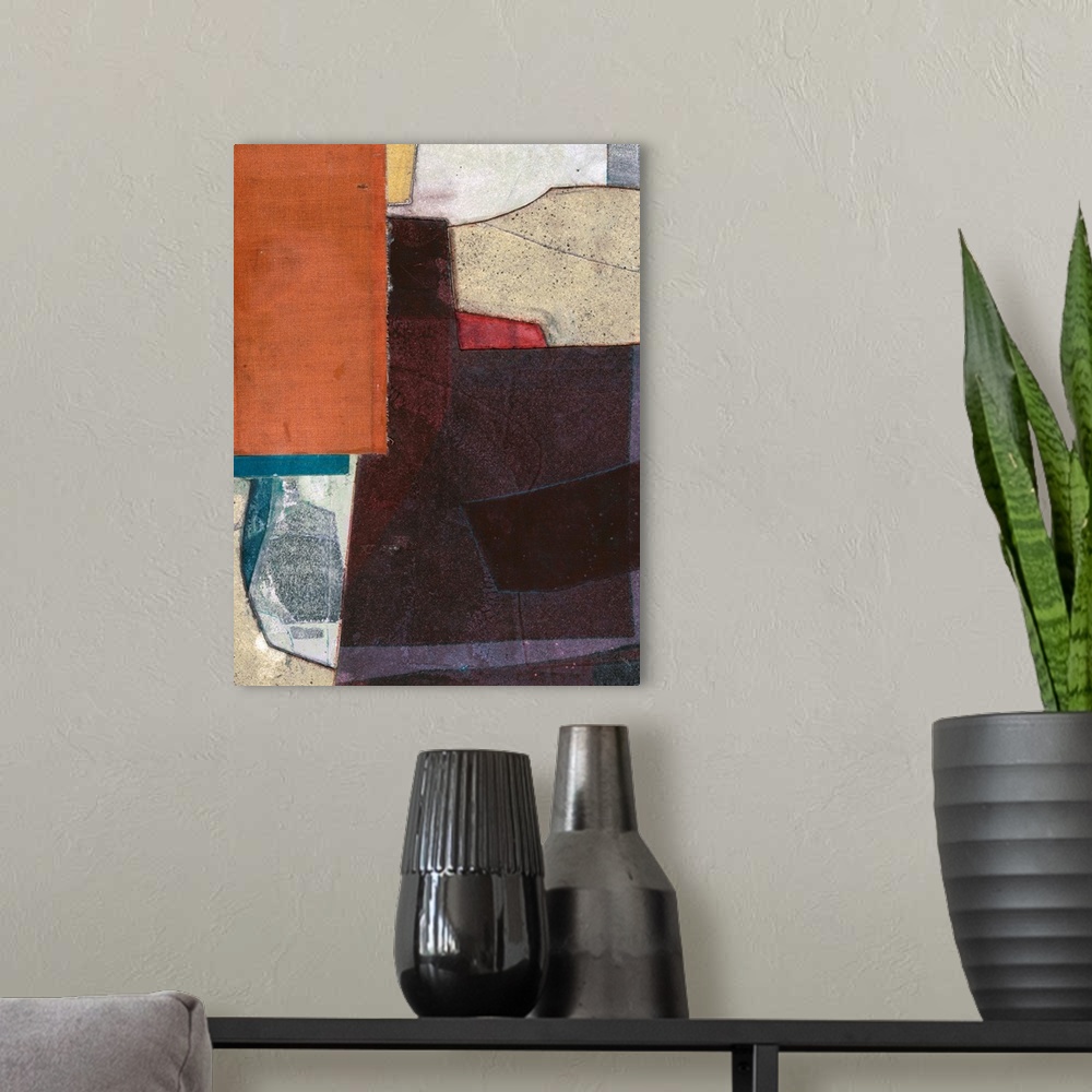 A modern room featuring Mid-Century Collage I