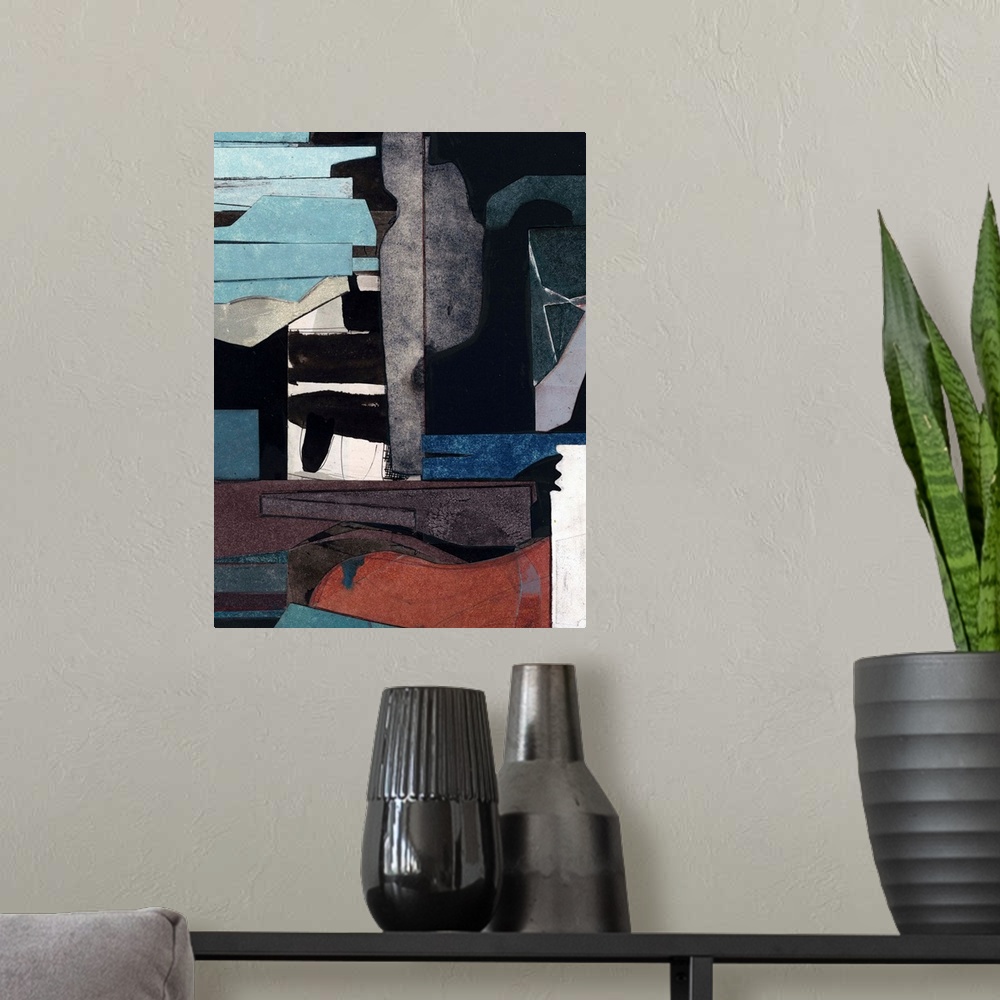 A modern room featuring Mid-Century Collage III