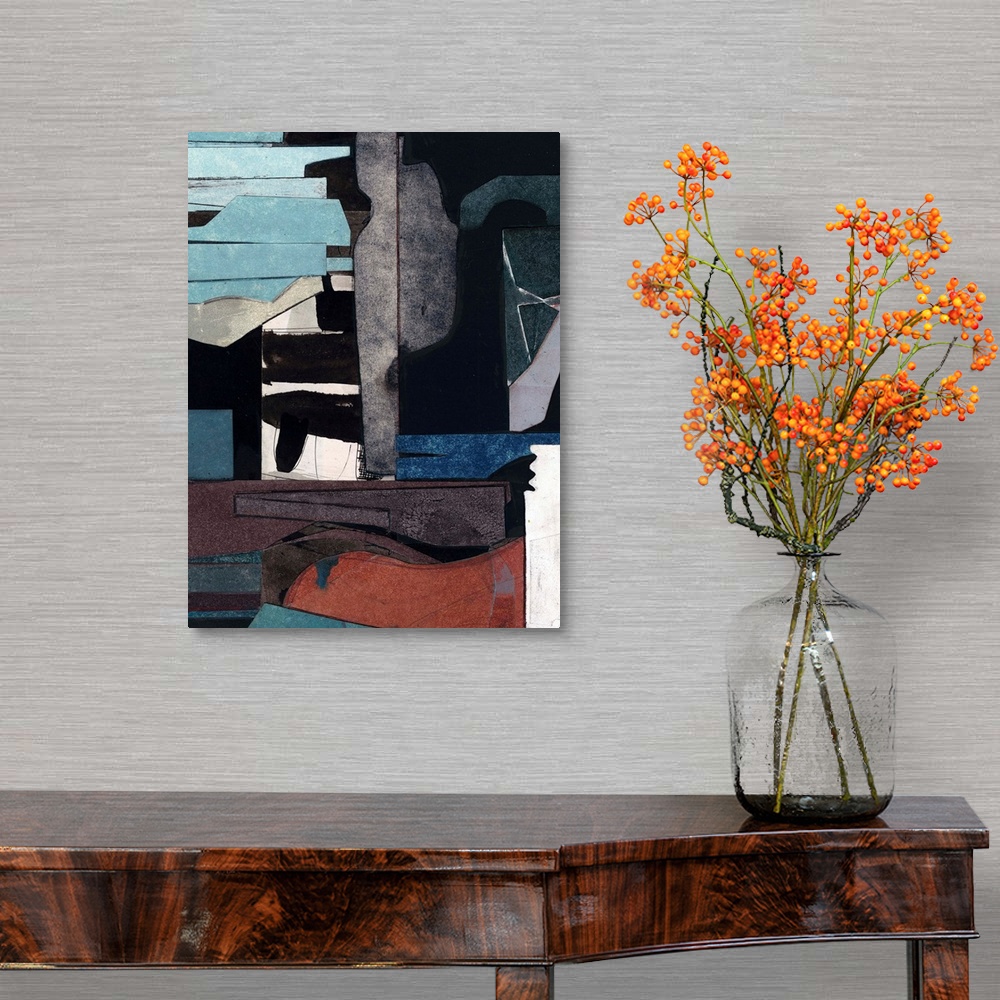 A traditional room featuring Mid-Century Collage III