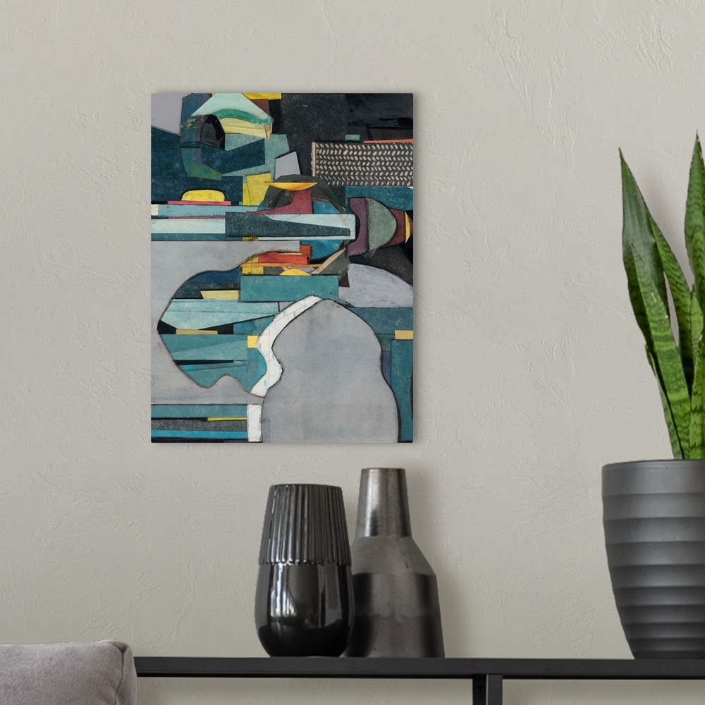 A modern room featuring Mid-Century Collage IV