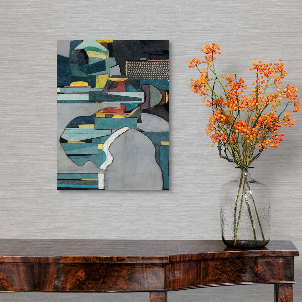 A traditional room featuring Mid-Century Collage IV