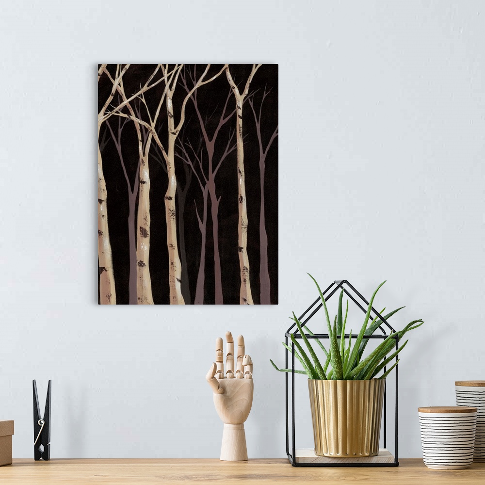 A bohemian room featuring Midnight Birches II