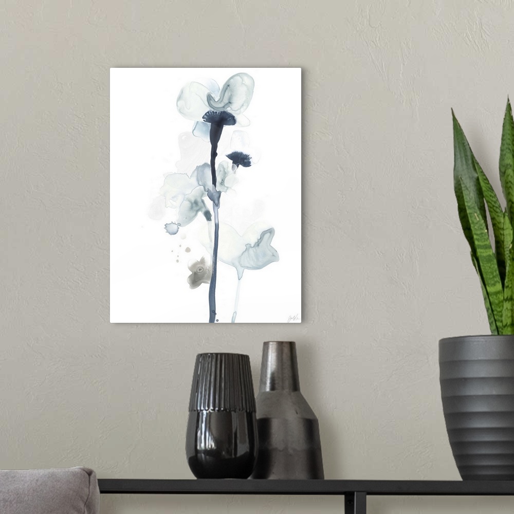 A modern room featuring Midnight Blossoms I