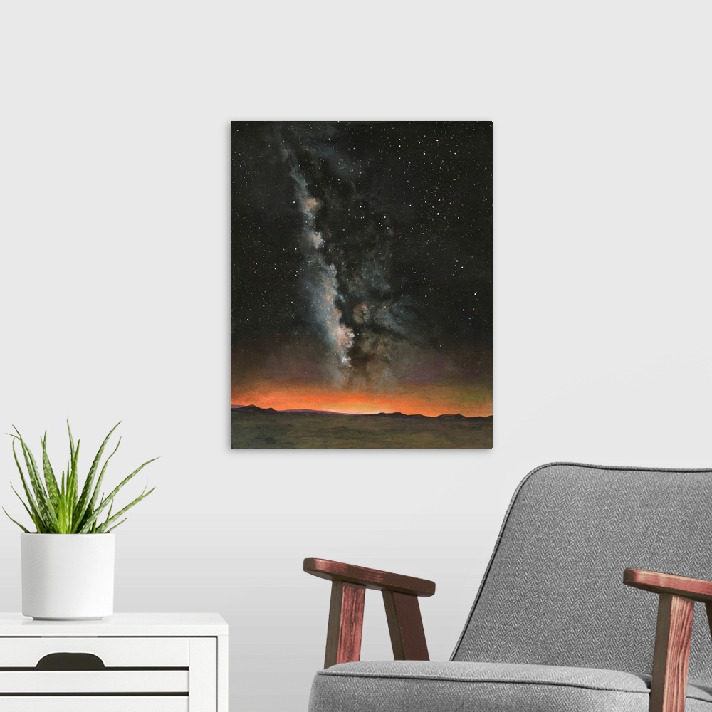 A modern room featuring Milky Way Exposure I