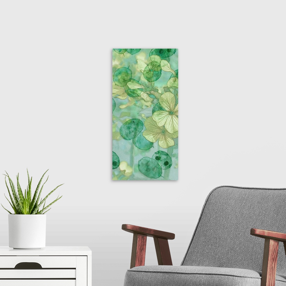 A modern room featuring Mint Progeny I