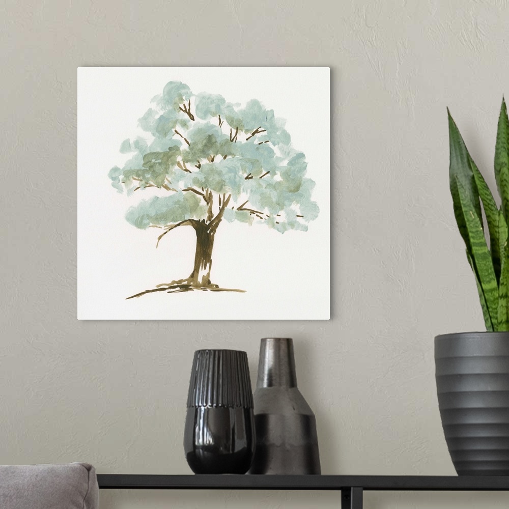 A modern room featuring Mint Tree I