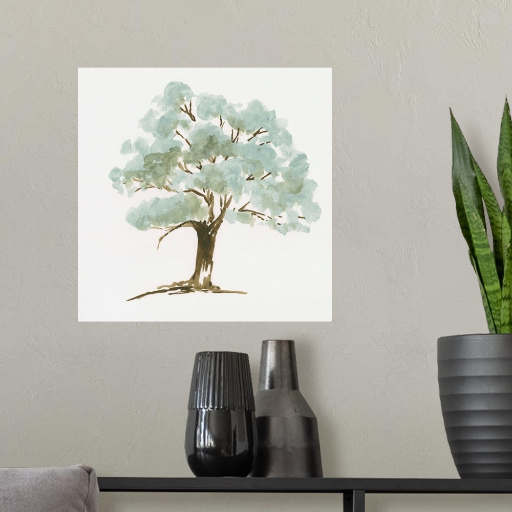 A modern room featuring Mint Tree I