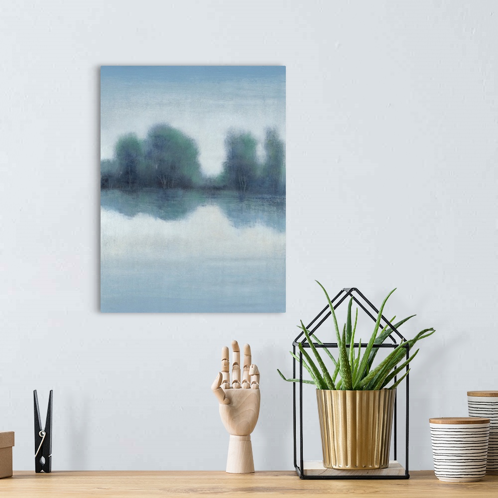 A bohemian room featuring Misty Blue Morning II