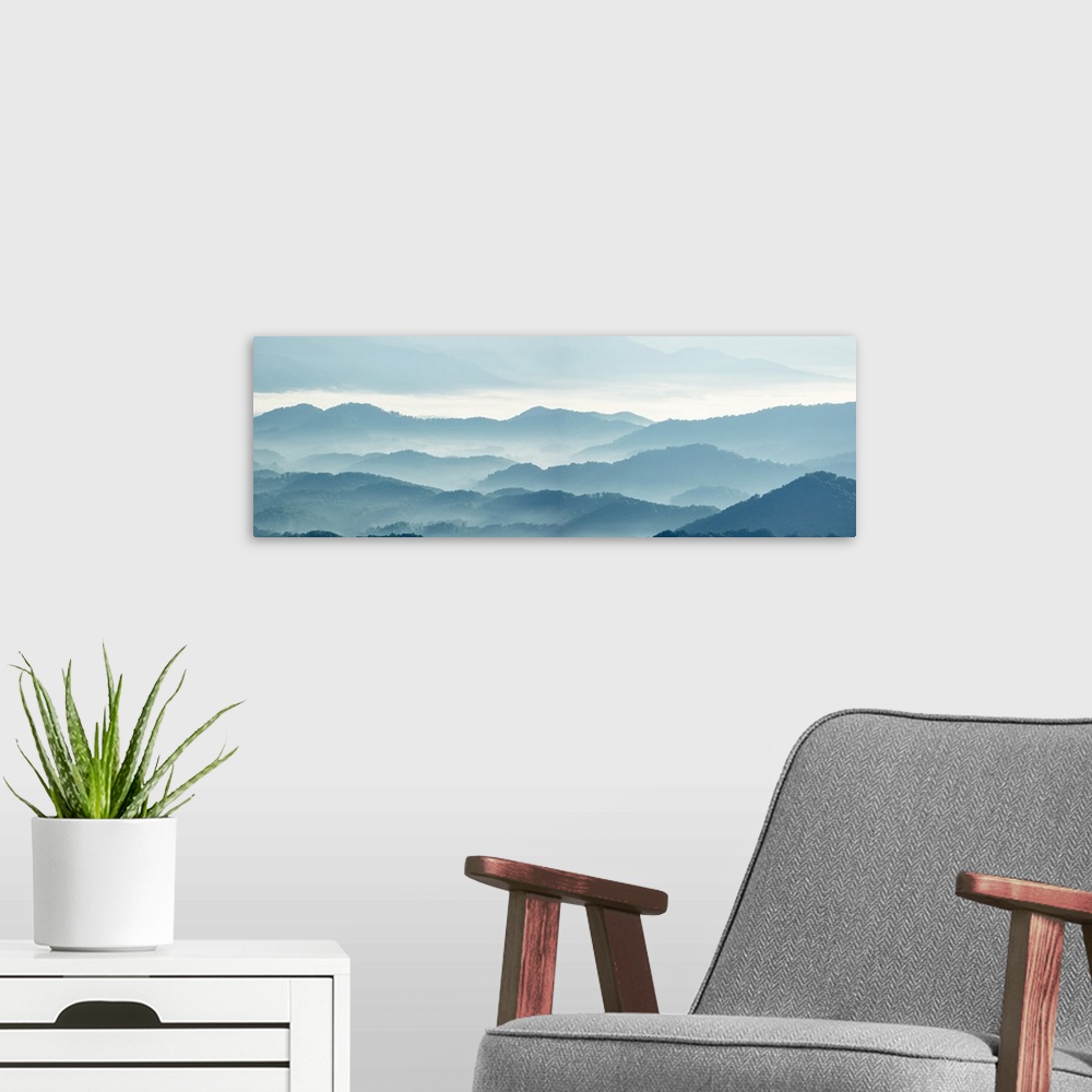 A modern room featuring Misty Mountains X