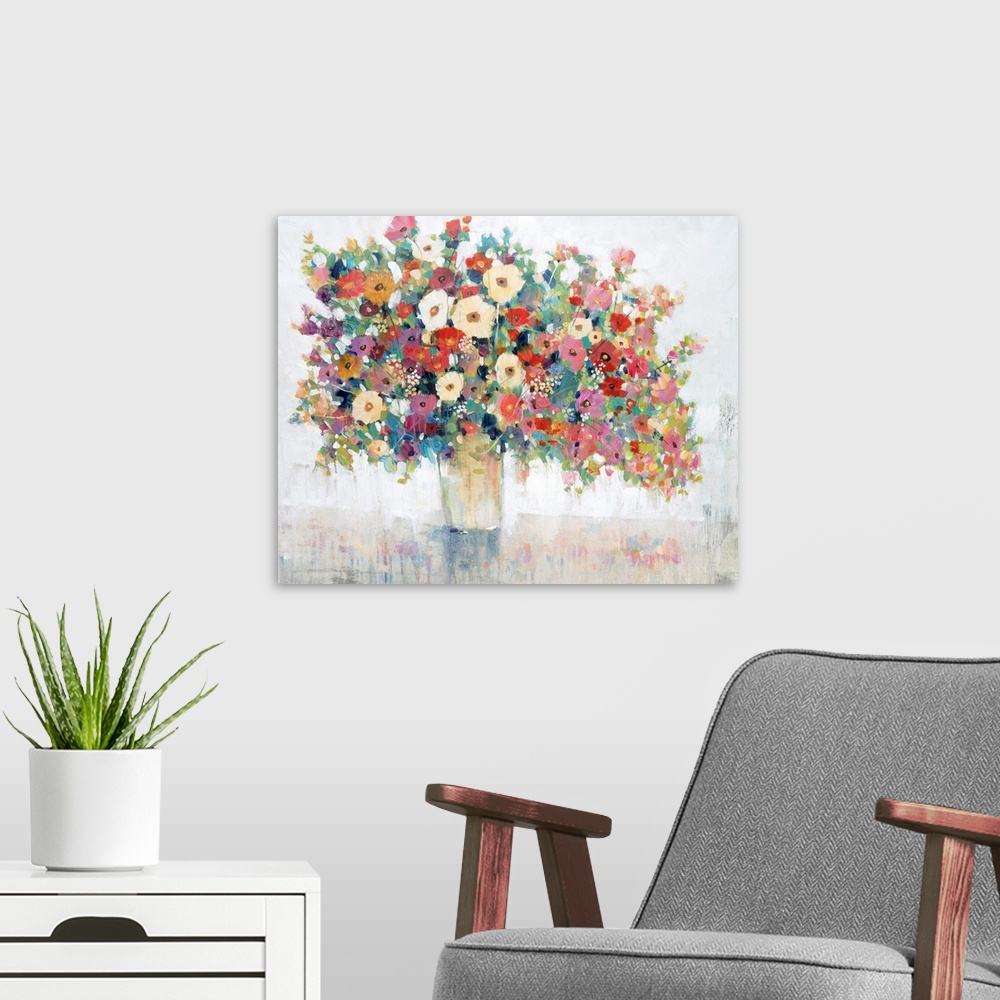 A modern room featuring Mix Flower Bouquet I
