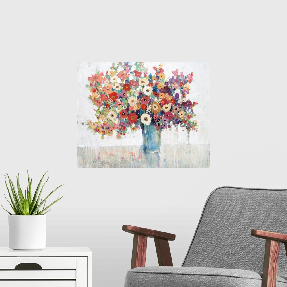 A modern room featuring Mix Flower Bouquet II
