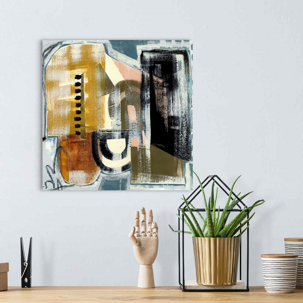 A bohemian room featuring Modern Geo Abstract I