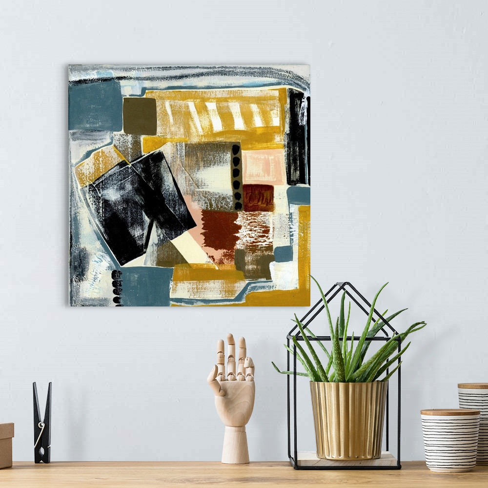 A bohemian room featuring Modern Geo Abstract V