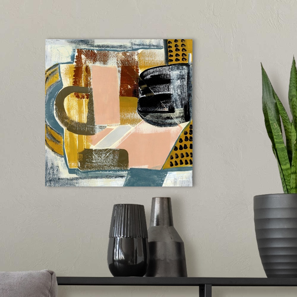 A modern room featuring Modern Geo Abstract VI