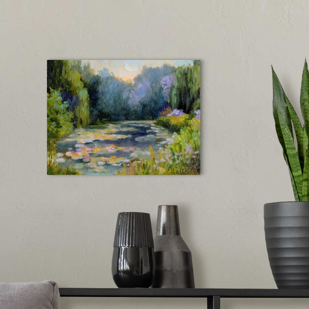 A modern room featuring Monet's Garden I
