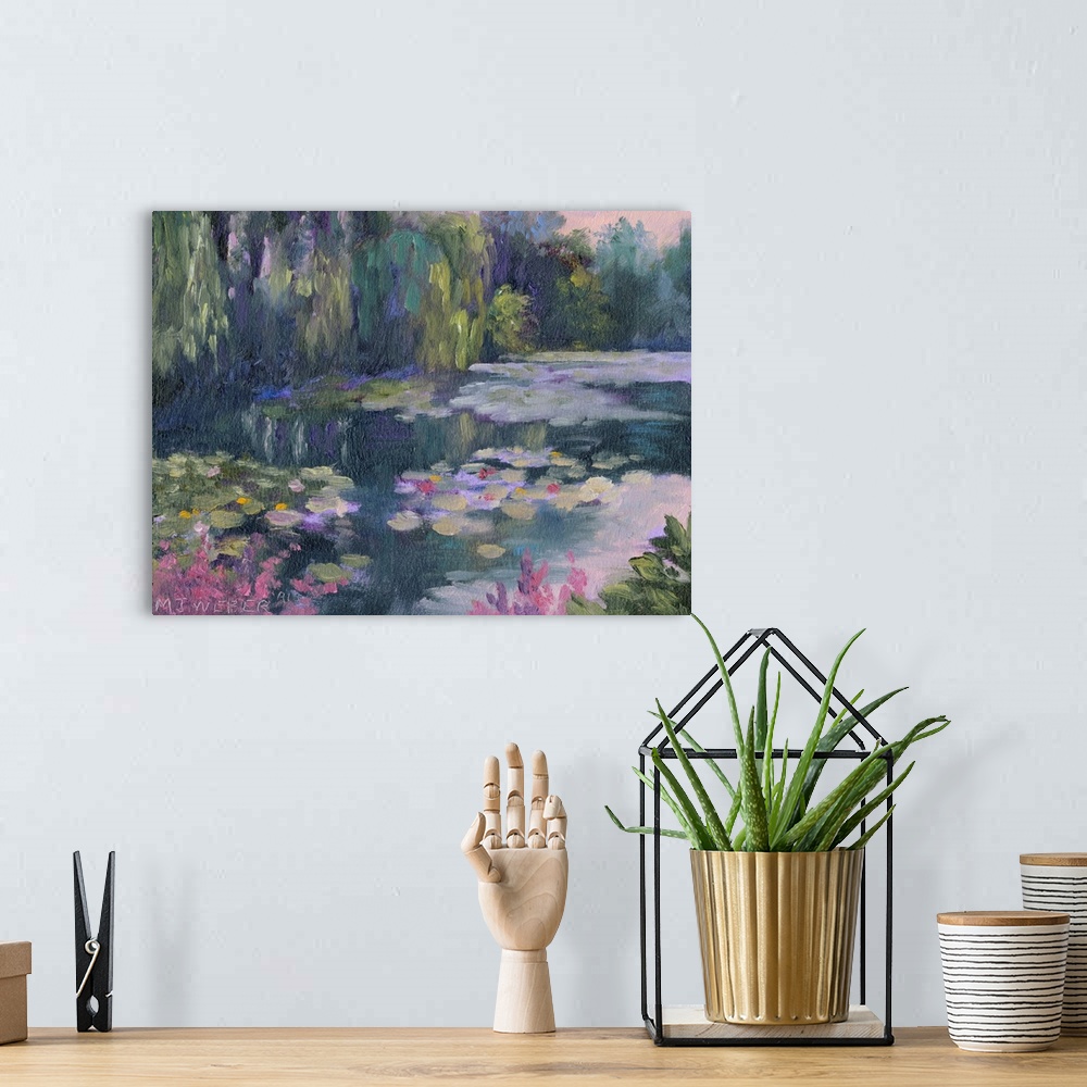 A bohemian room featuring Monet's Garden II