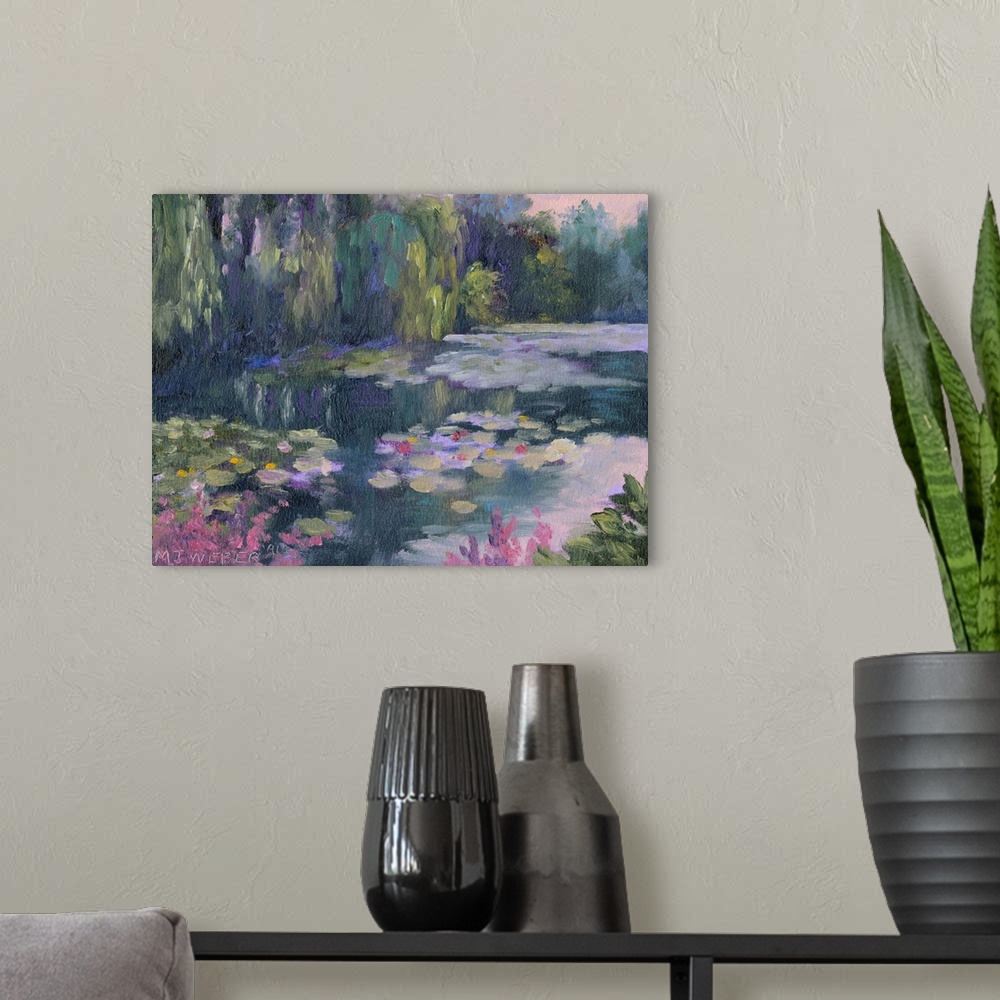 A modern room featuring Monet's Garden II