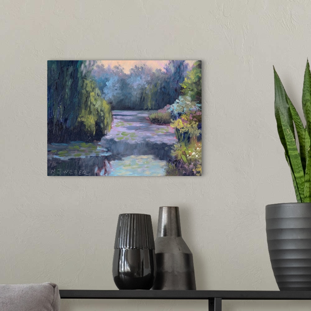 A modern room featuring Monet's Garden III