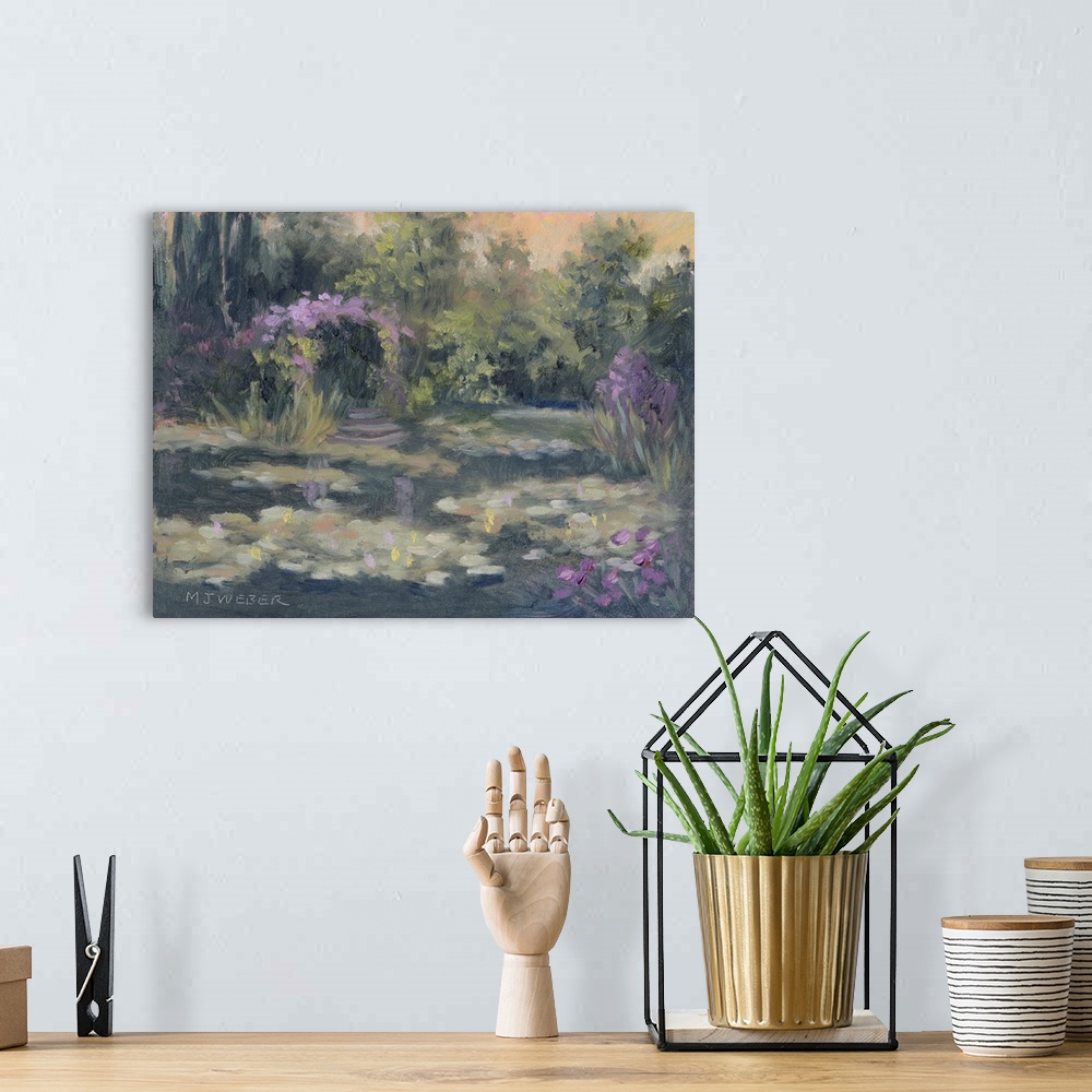 A bohemian room featuring Monet's Garden IV