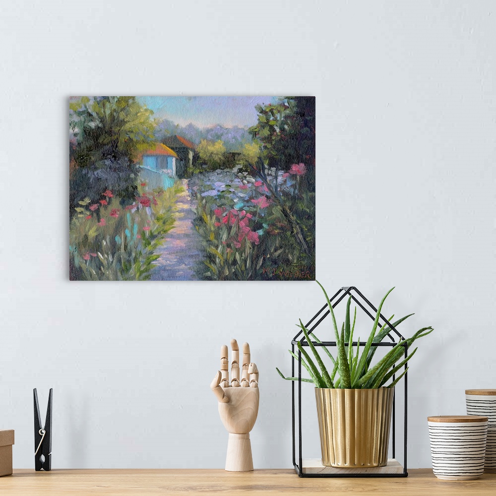 A bohemian room featuring Monet's Garden V