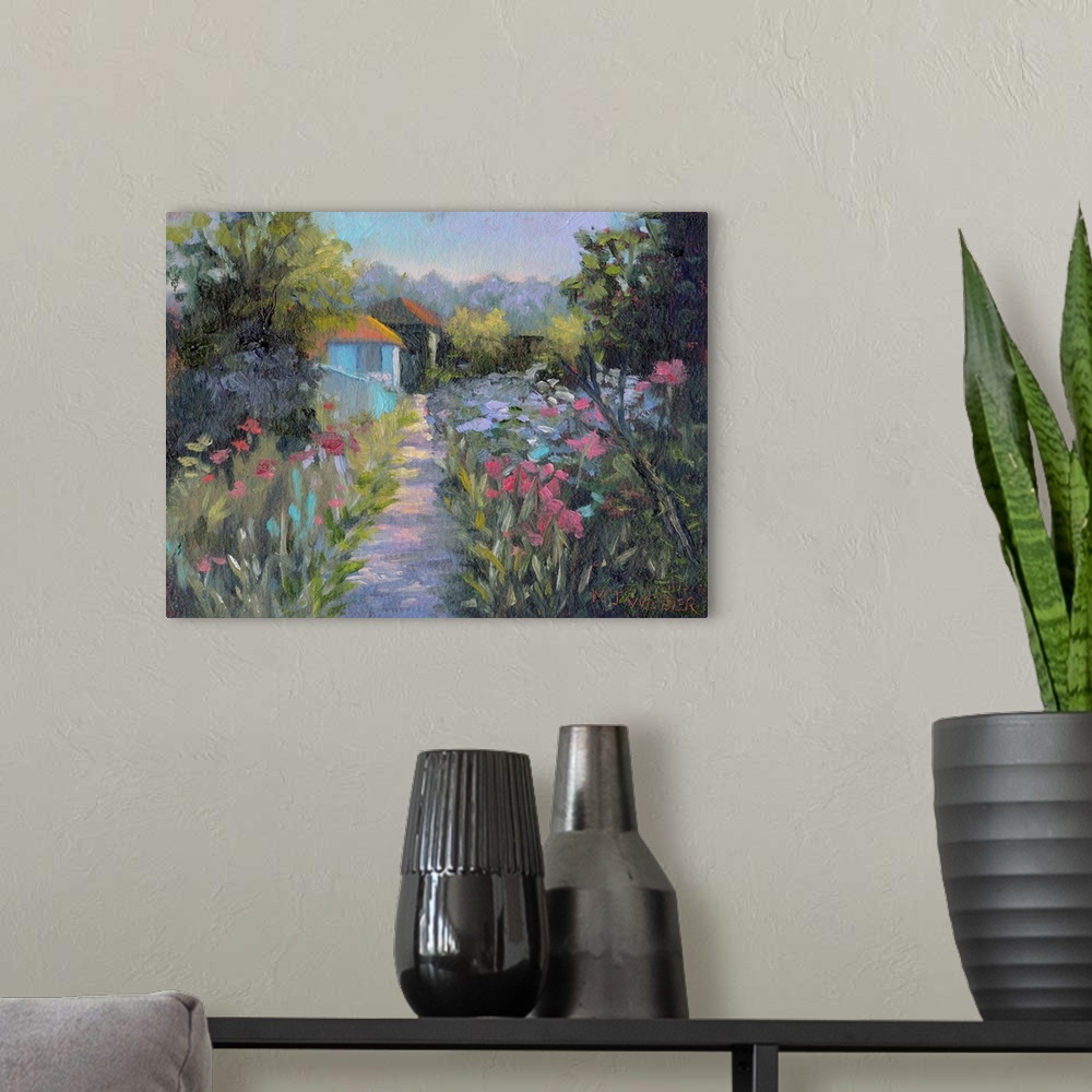 A modern room featuring Monet's Garden V
