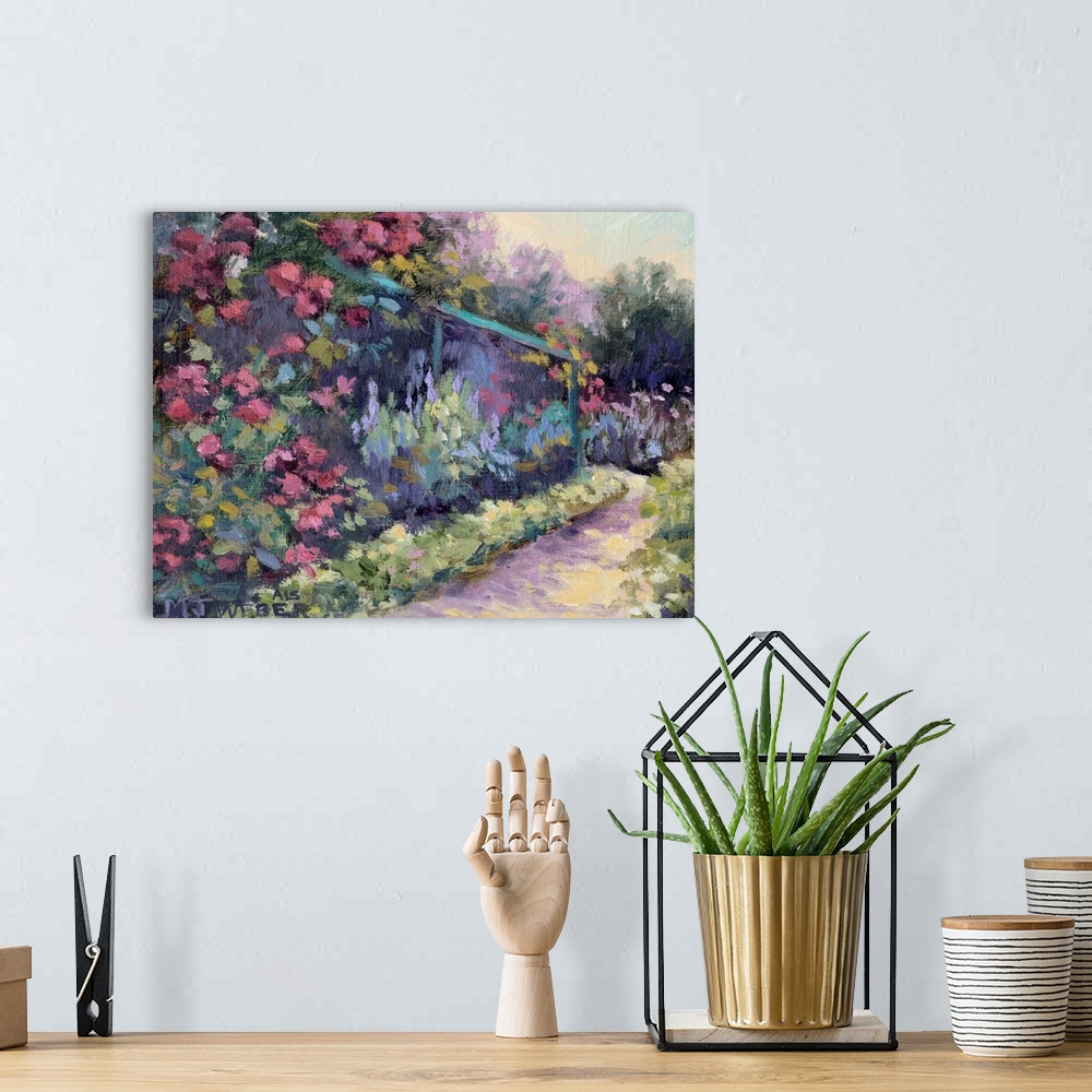 A bohemian room featuring Monet's Garden VI
