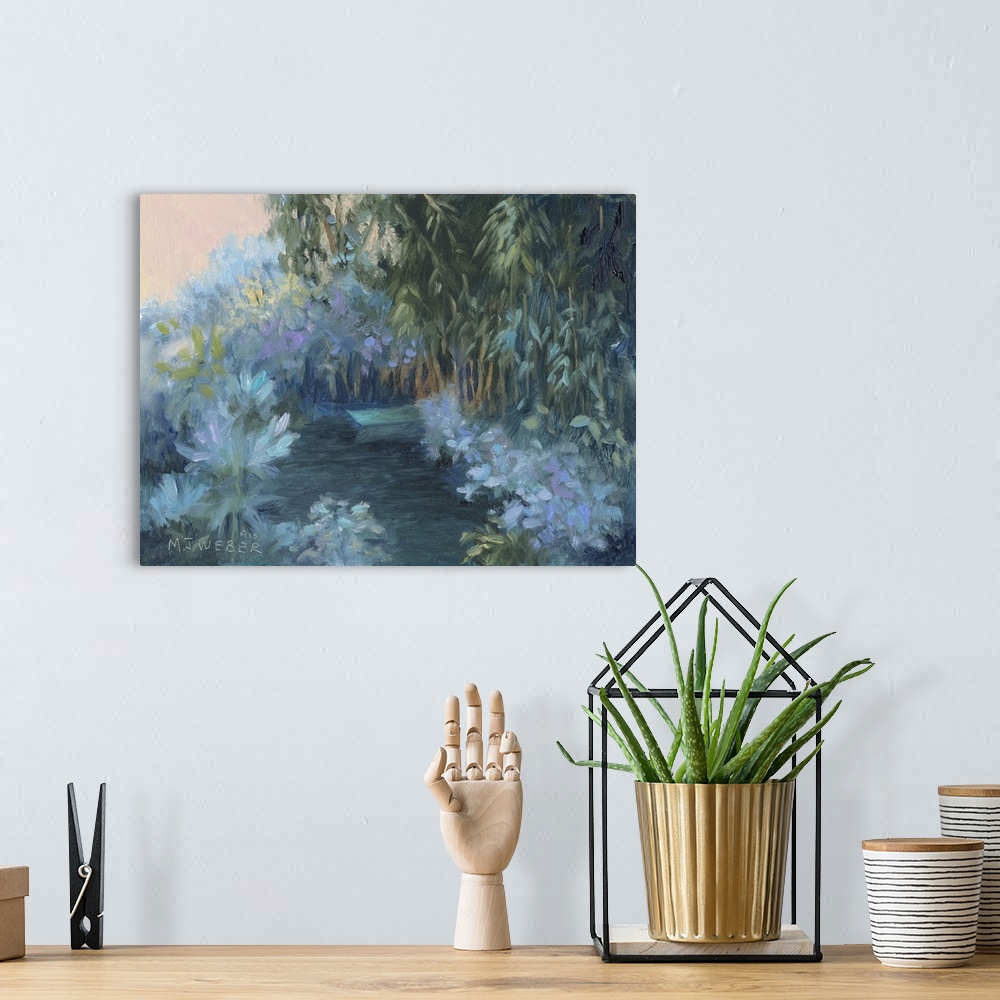 A bohemian room featuring Monet's Garden VII