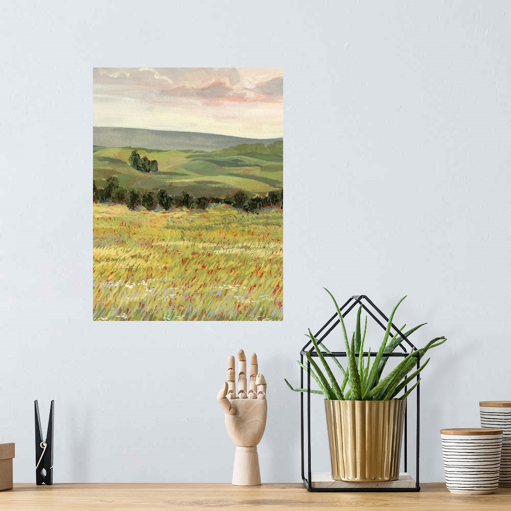 A bohemian room featuring Morning Meadow I