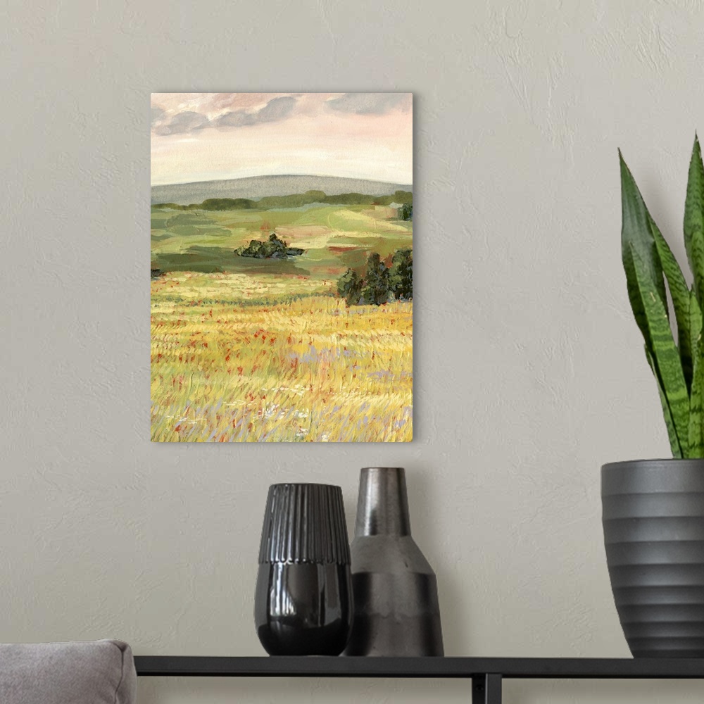 A modern room featuring Morning Meadow II
