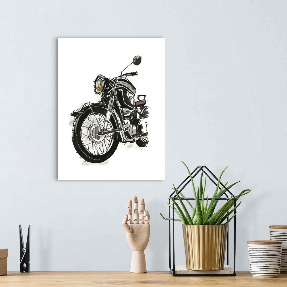 A bohemian room featuring Motorcycles in Ink IV