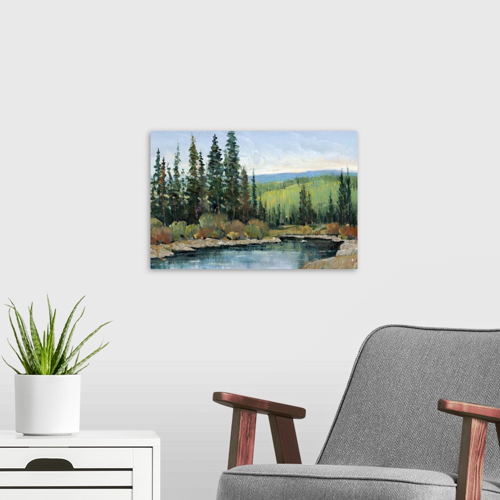 A modern room featuring Mountain Escape I