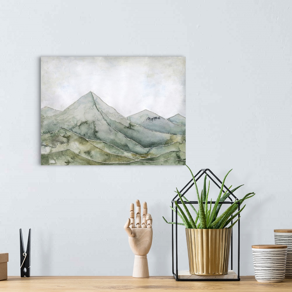 A bohemian room featuring Mountain Gradient I