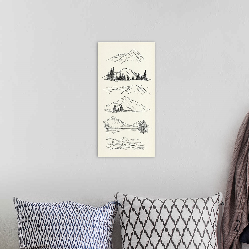 A bohemian room featuring Mountain Ink II