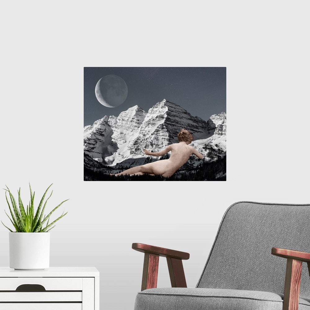 A modern room featuring Mountain Maiden I