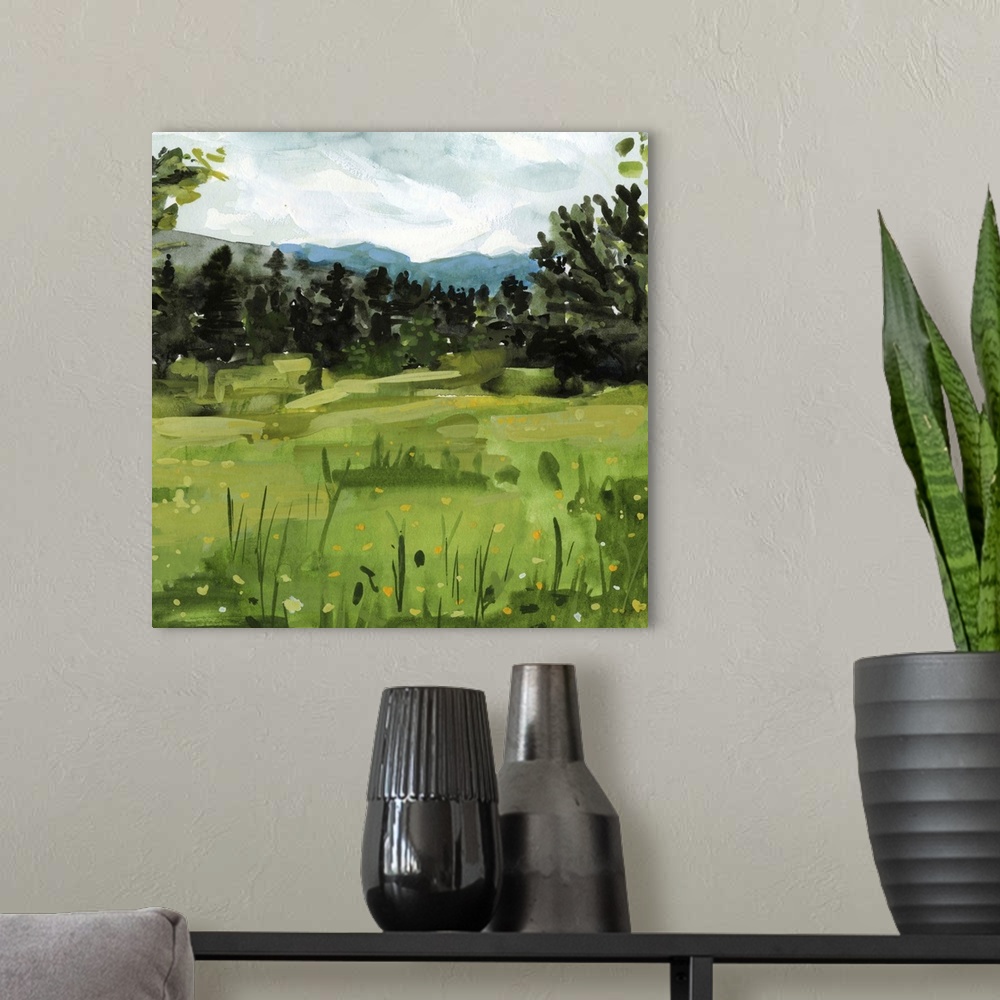 A modern room featuring Mountain Moment I