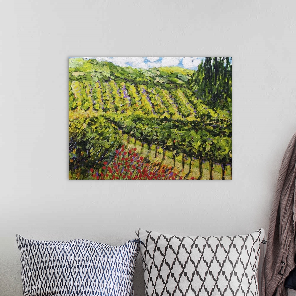 A bohemian room featuring Mountain Vineyard
