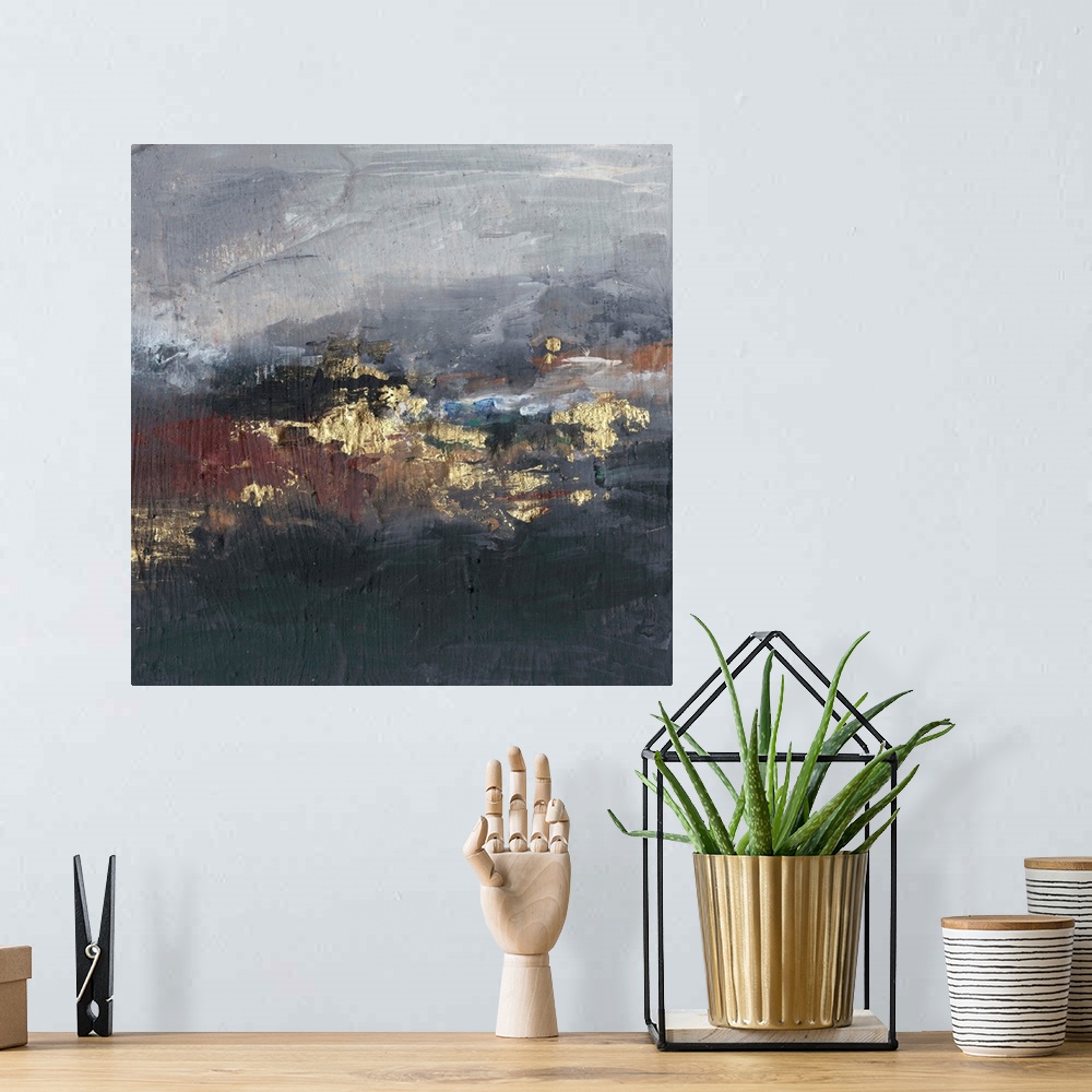 A bohemian room featuring Mountains in the Mist II