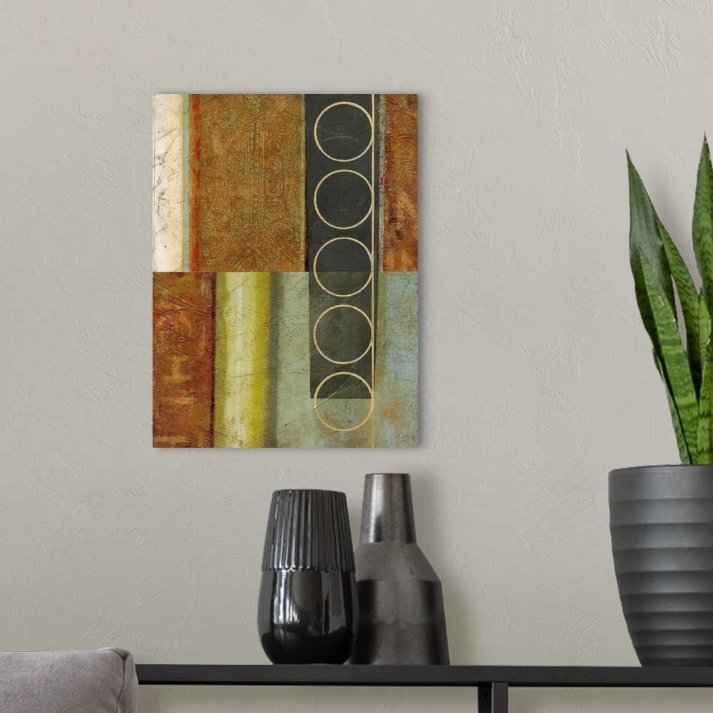 A modern room featuring Multi-textured Abstract I