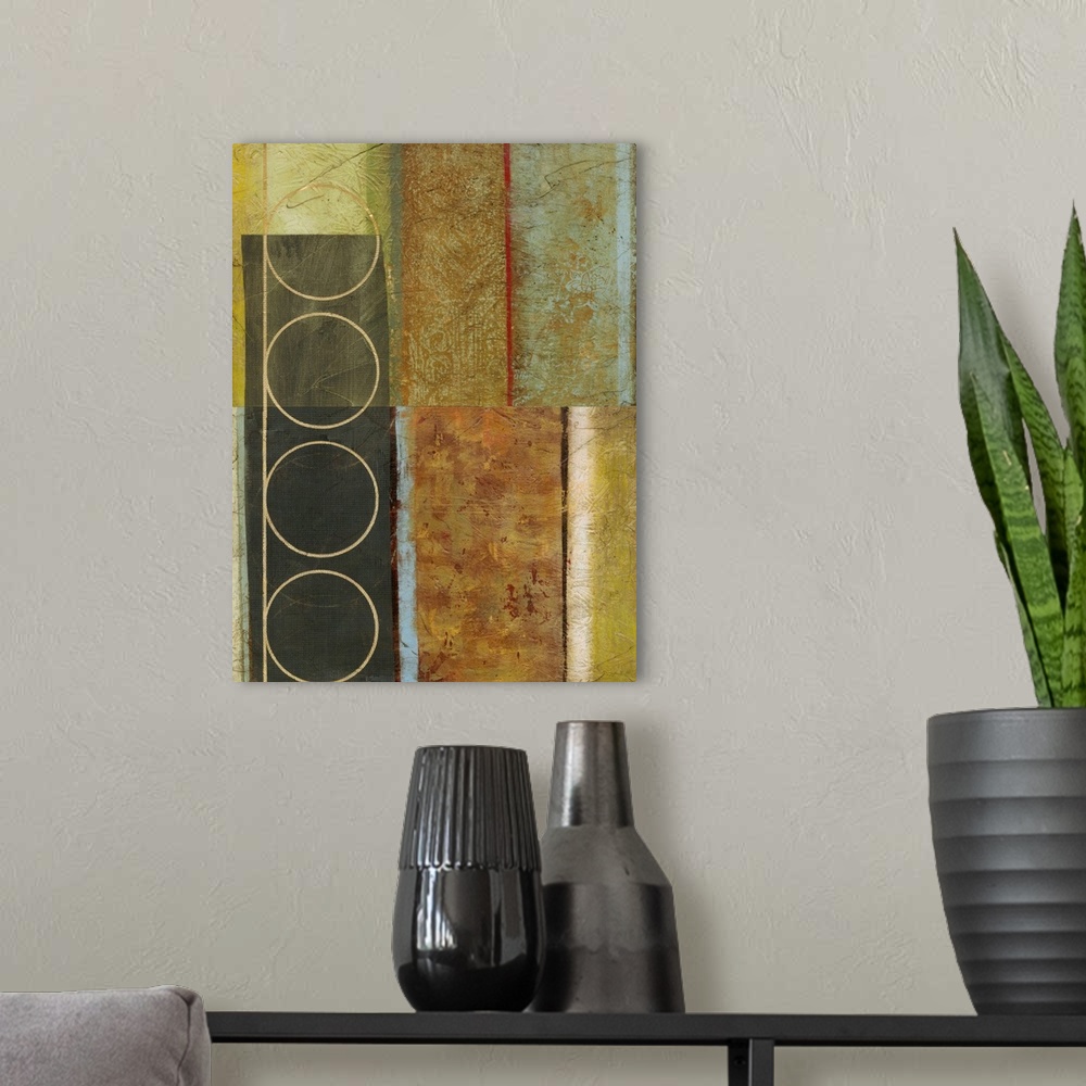 A modern room featuring Multi-textured Abstract II
