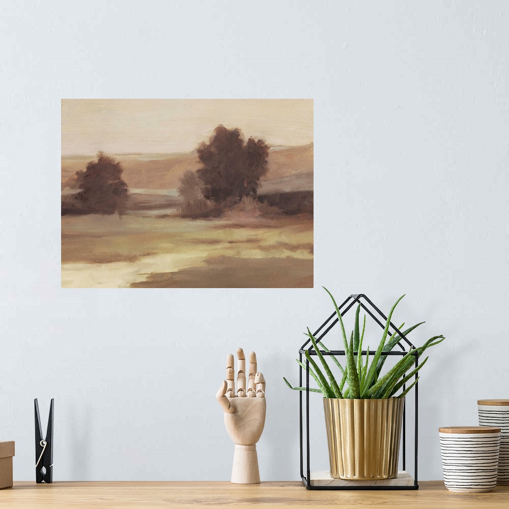 A bohemian room featuring Muted Landscape II