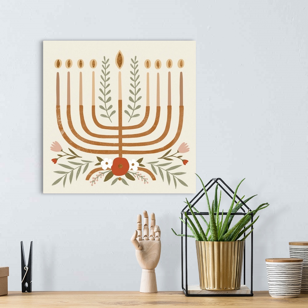 A bohemian room featuring Natural Hanukkah I