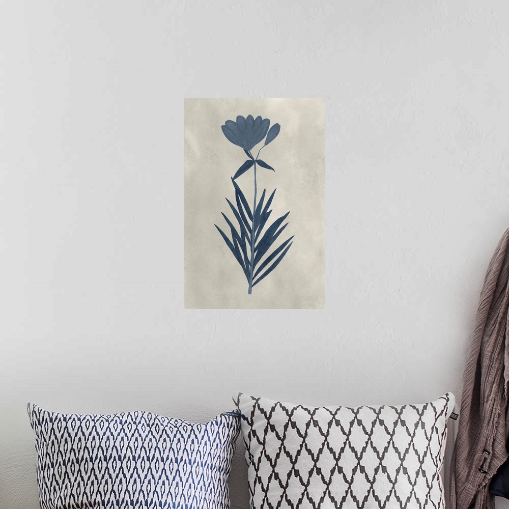 A bohemian room featuring Navy Pressed Flowers I