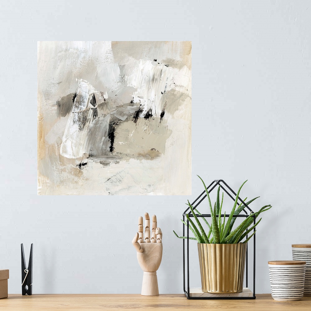 A bohemian room featuring Neutral Brushstrokes II