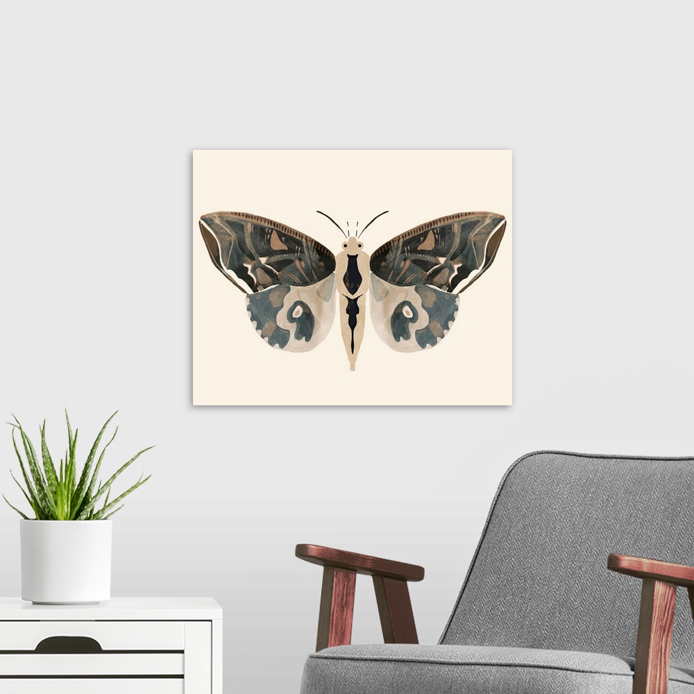 A modern room featuring Neutral Moth II