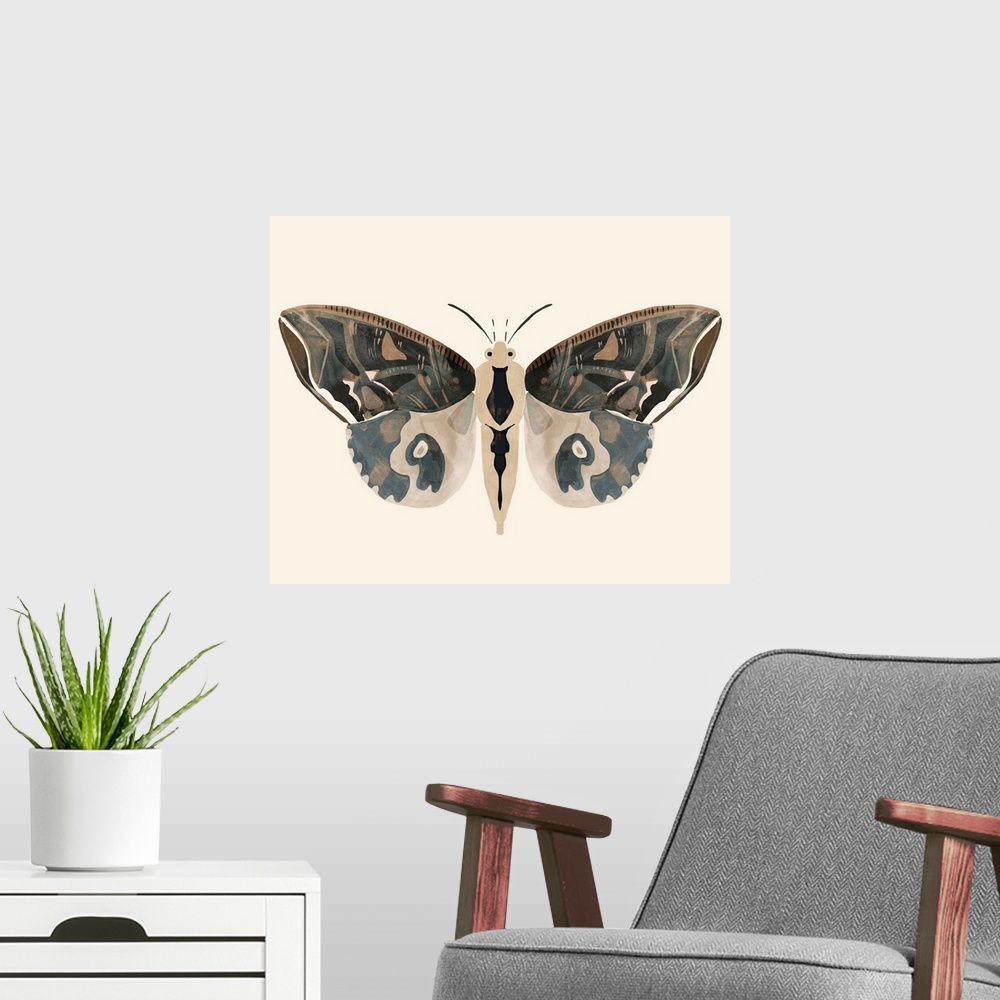 A modern room featuring Neutral Moth II