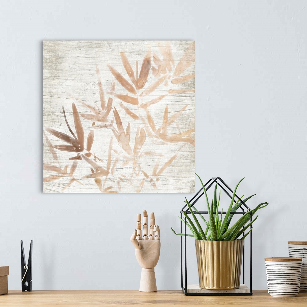 A bohemian room featuring Neutral Palm Fossil IV