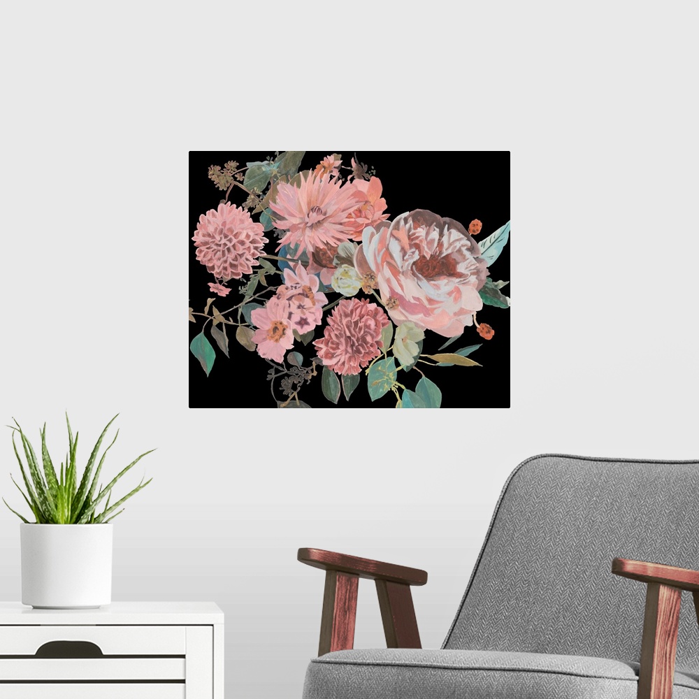 A modern room featuring Night Blooming Flowers I