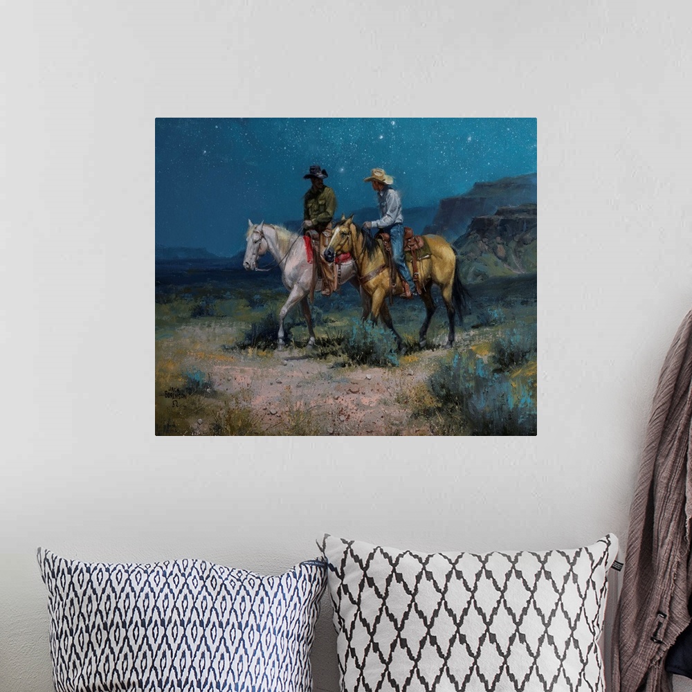 A bohemian room featuring Night Riders