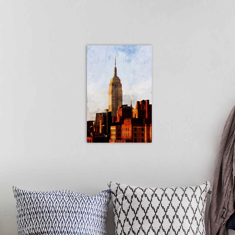 A bohemian room featuring NYC ESB Sunset